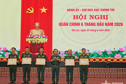 Cục Chính trị Quân đoàn 34 tổ chức Hội nghị quân chính 6 tháng đầu năm 2026