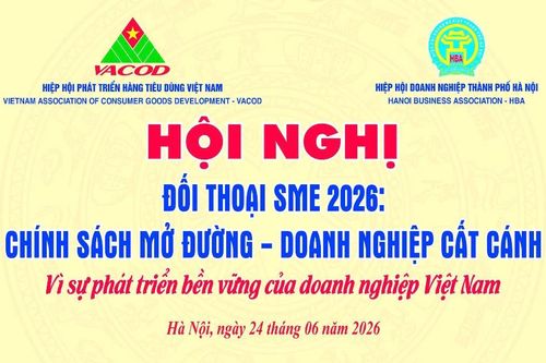 Ngày mai (24/6), VACOD-HBA sẽ tổ chức hội nghị 'Đối thoại SME 2026: Chính sách mở đường - Doanh nghiệp cất cánh'