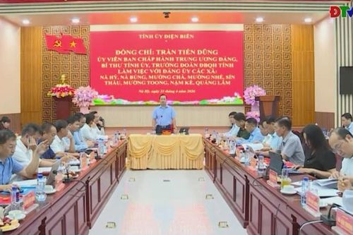 Bí thư Tỉnh ủy Trần Tiến Dũng làm việc với Đảng ủy các xã biên giới