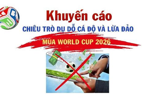 Khuyến cáo chiêu trò dụ dỗ cá độ và lừa đảo mùa World Cup 2026