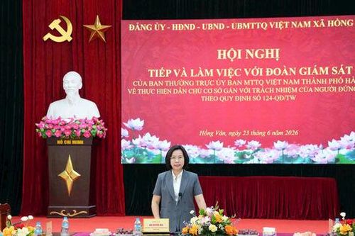 Giám sát việc thực hiện dân chủ ở cơ sở tại xã Hồng Vân