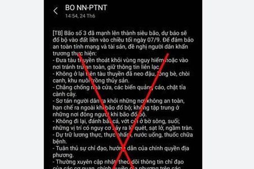 Lỗi kỹ thuật khiến nhiều người dân nhận tin nhắn cảnh báo bão từ năm 2024