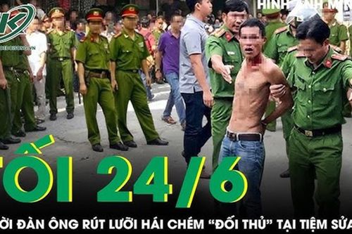 Tối 24/6: Người đàn ông rút lưỡi hái chém 'đối thủ' sau màn cự cãi tại tiệm sửa xe