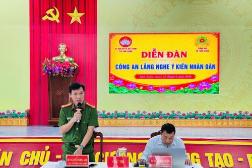 Tam Xuân tổ chức Diễn đàn 'Công an xã lắng nghe ý kiến nhân dân' năm 2026