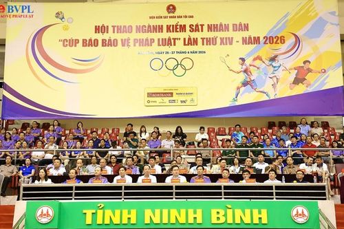 Những hình ảnh ấn tượng tại Lễ khai mạc Hội thao ngành Kiểm sát nhân dân 'Cúp Báo Bảo vệ pháp luật' lần thứ XIV - năm 2026
