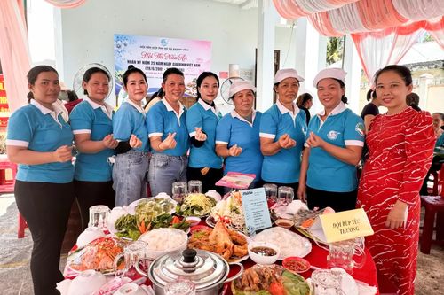 Hội Liên hiệp Phụ nữ xã Khánh Vĩnh tổ chức hội thi nấu ăn 'Bữa cơm gia đình - Gắn kết yêu thương'