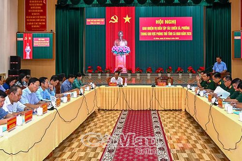 Giao nhiệm vụ diễn tập tác chiến xã, phường trong khu vực phòng thủ