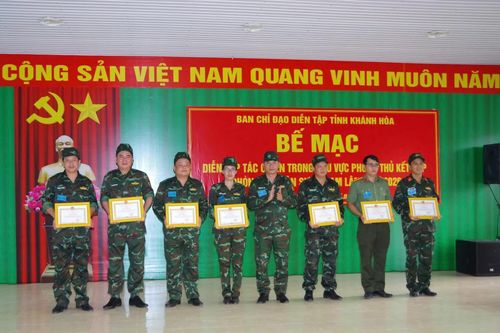 Xã Cam Lâm hoàn thành tốt nhiệm vụ diễn tập năm 2026