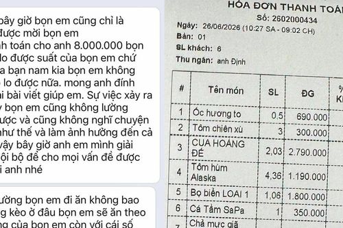 Thực hư vụ mời bạn gái ăn tôm hùm, cua hoàng đế hết hơn 16 triệu đồng rồi không thanh toán