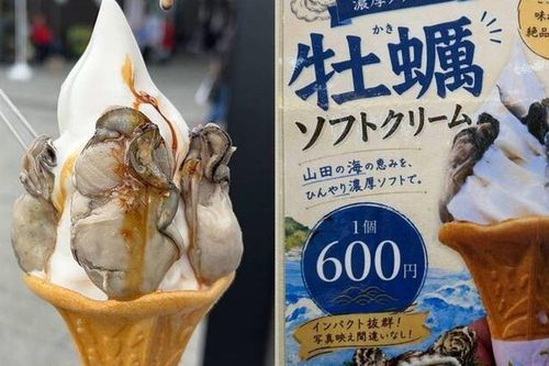 Cây kem 'độc lạ' nhất mùa hè khi được kết hợp cùng hàu tươi và nước tương: Món tráng miệng kỳ lạ khiến nhiều người muốn thử một lần