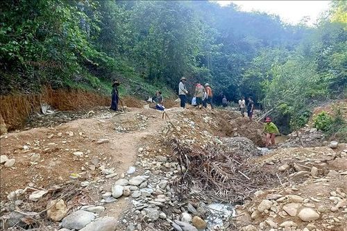 Xử phạt 2 nhóm đào đãi, khai thác khoáng sản trái phép ở rừng phòng hộ Yên Na (Nghệ An)