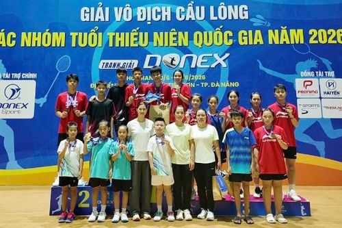 Bắc Ninh giành 11 huy chương tại Giải vô địch Cầu lông các nhóm tuổi thiếu niên quốc gia năm 2026
