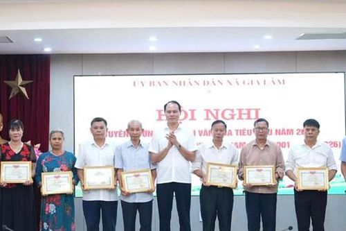 Xã Gia Lâm tuyên dương 36 gia đình văn hóa tiêu biểu