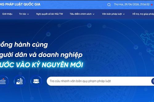 Cổng Pháp luật quốc gia là nền tảng số dùng chung cấp quốc gia nhóm A