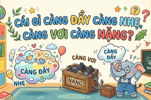 Cái gì càng đầy càng nhẹ, càng vơi càng nặng?
