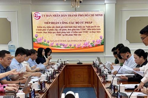 Thứ trưởng Nguyễn Thanh Tịnh làm việc với TP HCM về công tác phân cấp, cắt giảm thủ tục hành chính