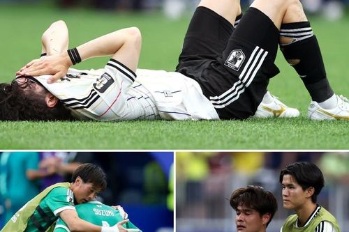 Cầu thủ Nhật Bản khóc nức nở, cúi đầu xin lỗi sau trận thua Brazil