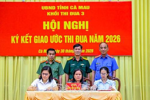 Khối Thi đua 3 ký kết giao ước thi đua năm 2026