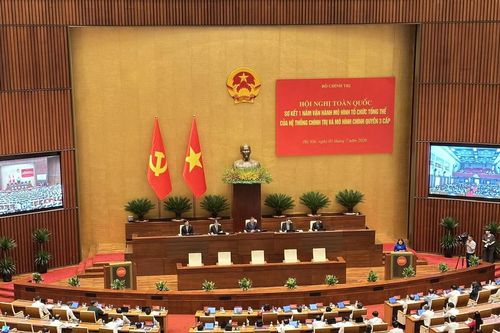 Hội nghị toàn quốc sơ kết 1 năm vận hành mô hình tổ chức tổng thể của hệ thống chính trị, mô hình chính quyền 3 cấp