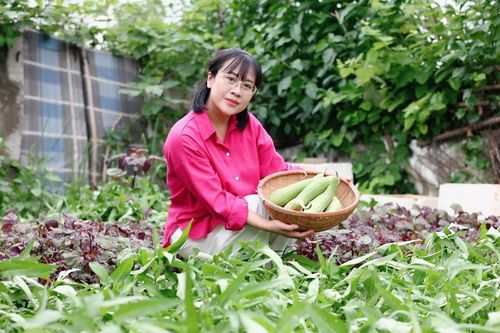 Mẹ đảm ở Hà Nội biến khu đất trống dưới chung cư thành vườn rau 200m2 xanh tốt