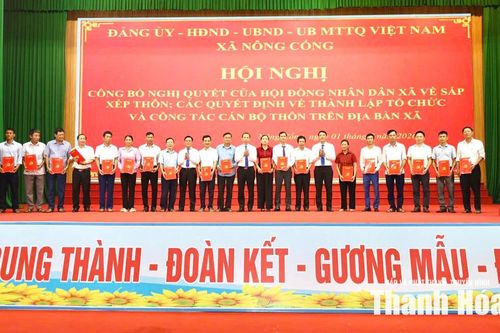 Xã Nông Cống kiện toàn các tổ chức sau sắp xếp thôn