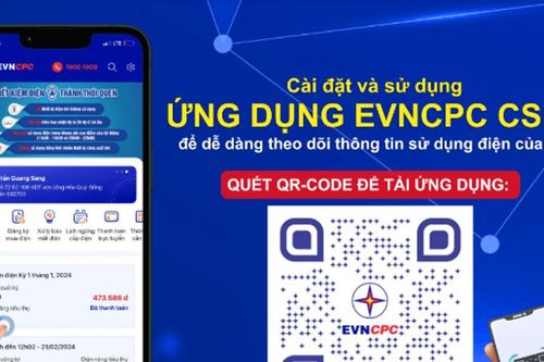 Khách hàng có thể theo dõi sản lượng điện hằng ngày bằng EVN CSKH