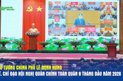 Thủ tướng Chính phủ Lê Minh Hưng dự, chỉ đạo Hội nghị Quân chính toàn quân 6 tháng đầu năm 2026