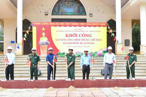 Khởi công xây dựng công trình thể dục, thể thao tại xã Đa Kia