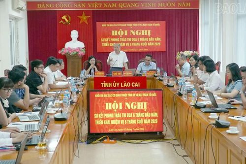 Khối thi đua các cơ quan thuộc Tỉnh ủy và Mặt trận Tổ quốc tỉnh triển khai nhiệm vụ 6 tháng cuối năm 2026