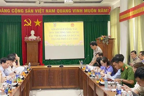 Bộ Tư pháp khảo sát công tác bồi thường nhà nước tại THADS TP Cần Thơ