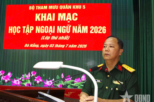 Bộ Tham mưu Quân khu 5: Khai mạc học tập ngoại ngữ