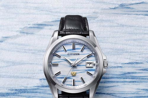 Citizen AQ4090-08A: Đỉnh cao công nghệ Eco-Drive kết hợp nghệ thuật nhuộm giấy Washi thủ công