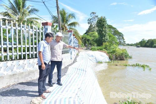 Đồng Tháp: Chủ động ứng phó trước diễn biến sạt lở phức tạp