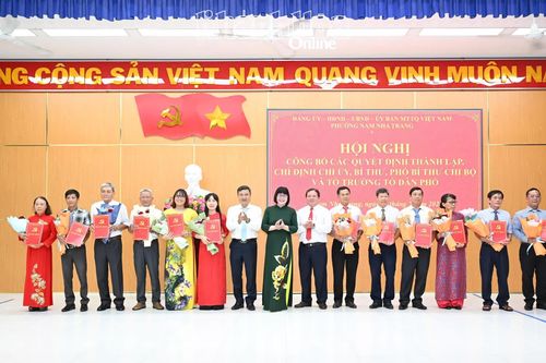 Phường Nam Nha Trang công bố, chỉ định nhân sự của 12 tổ dân phố