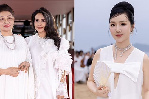 NSND Thanh Lam trẻ trung bên mẹ 83 tuổi, hoa hậu Giáng My quyến rũ