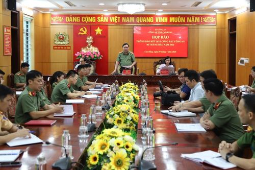 Công an tỉnh họp báo thông báo tình hình, kết quả các mặt công tác 6 tháng đầu năm 2026
