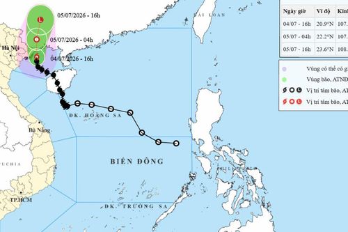 Quảng Ninh, Hải Phòng và Hưng Yên chịu ảnh hưởng trực tiếp của hoàn lưu bão số 1