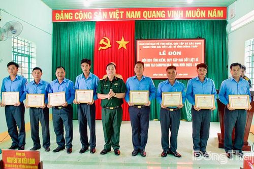 Đồng Tháp: Đội K91 hoàn thành nhiệm vụ tìm kiếm, quy tập hài cốt liệt sĩ tại Campuchia về nước