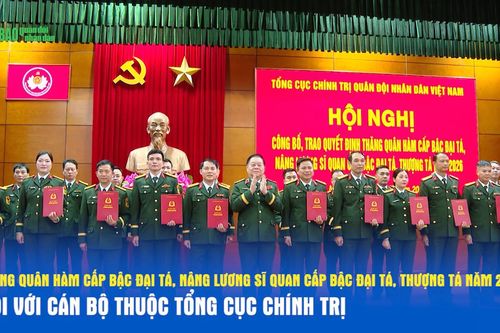 Thăng quân hàm cấp bậc Đại tá, nâng lương sĩ quan cấp bậc Đại tá, Thượng tá năm 2026 đối với cán bộ thuộc Tổng cục Chính trị