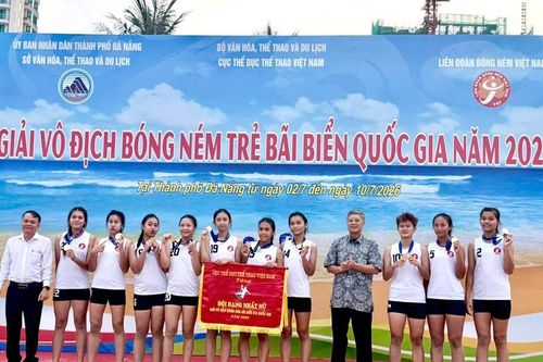 U18 nữ Gia Lai giành huy chương vàng Giải vô địch bóng ném trẻ bãi biển quốc gia 2026