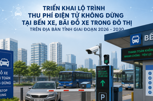 Ninh Bình triển khai thu phí không dừng tại bến xe, bãi đỗ xe