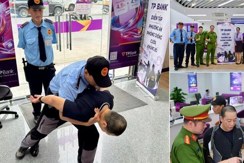Diễn tập phương án thực binh phòng chống tội phạm cướp ngân hàng ở cơ sở