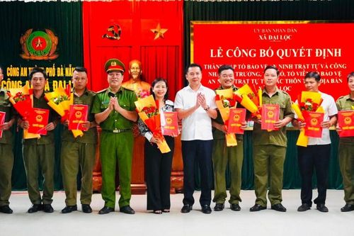 Xã Đại Lộc thành lập mới 16 Tổ bảo vệ an ninh trật tự ở cơ sở