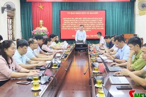 Kiểm tra, đôn đốc tiến độ xây dựng cơ sở dữ liệu đất đai