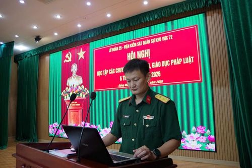 VKS Quân sự Khu vực 72 phối hợp tuyên truyền, phổ biến, giáo dục pháp luật tại Lữ đoàn 25