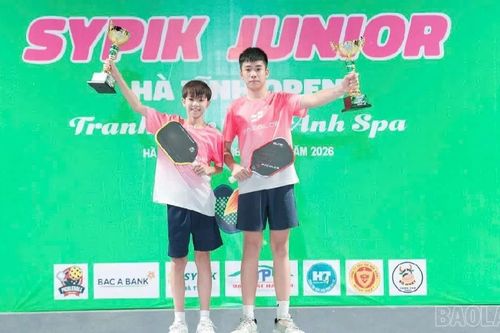 Vận động viên trẻ Lào Cai giành Huy chương Bạc tại Giải Pickleball Junior Hà Tĩnh Open 2026