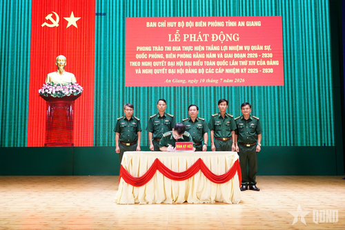 Bộ đội Biên phòng tỉnh An Giang: Ký giao ước thi đua hoàn thành tốt các nhiệm vụ