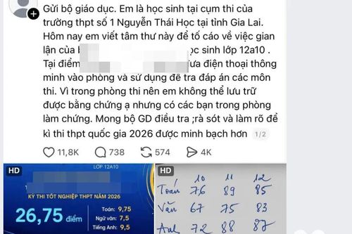 Gia Lai: Xác minh thông tin 'tâm thư' tố thí sinh gian lận kỳ thi tốt nghiệp THPT