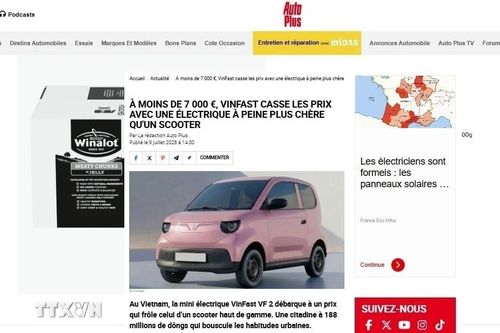 Xe điện Việt Nam gây chú ý trên báo Pháp