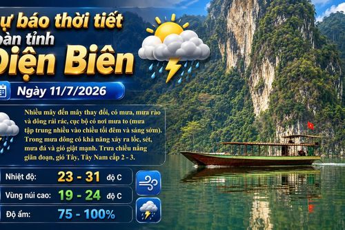 Bản tin Dự báo thời tiết ngày 11/7/2026